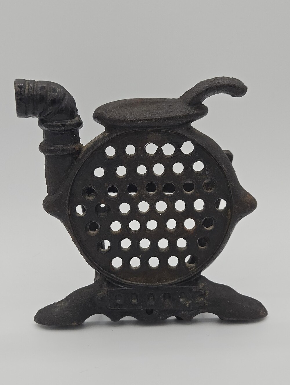 Vintage Taiwan VG Cast Iron Metal Black Tea Kettle Stovetop Napkin Holder